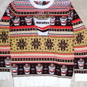 Maruchan Ramen Men's Pullover Christmas Holiday Sweater - Size L